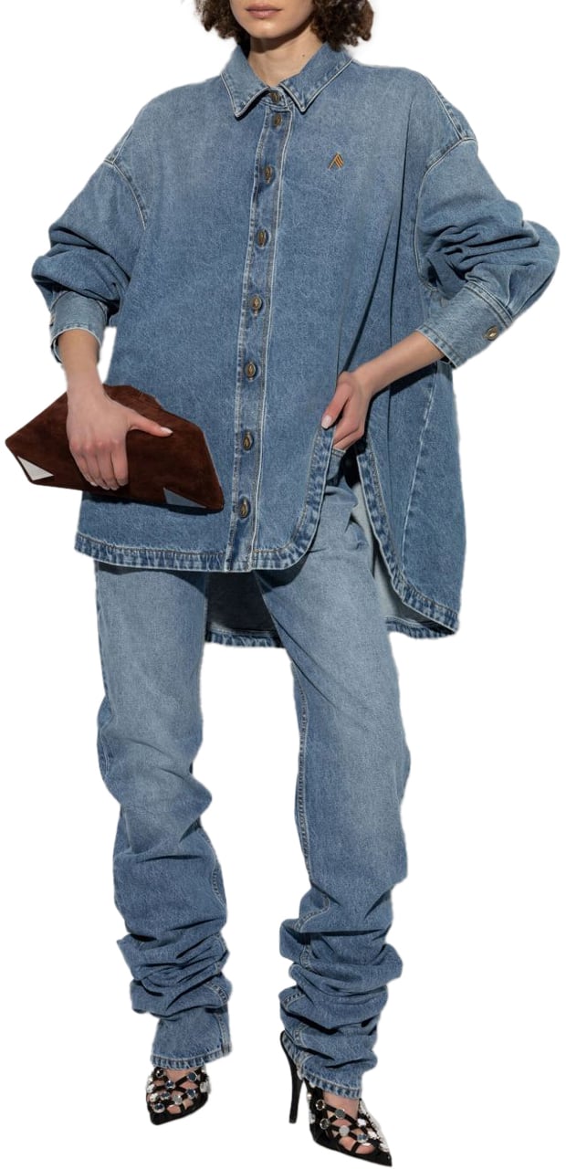 The Attico Shirts Clear Blue Blauw