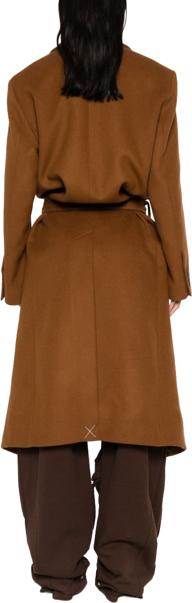 The Attico Coats Camel Beige