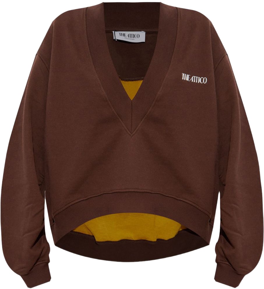The Attico Sweaters Brown Bruin