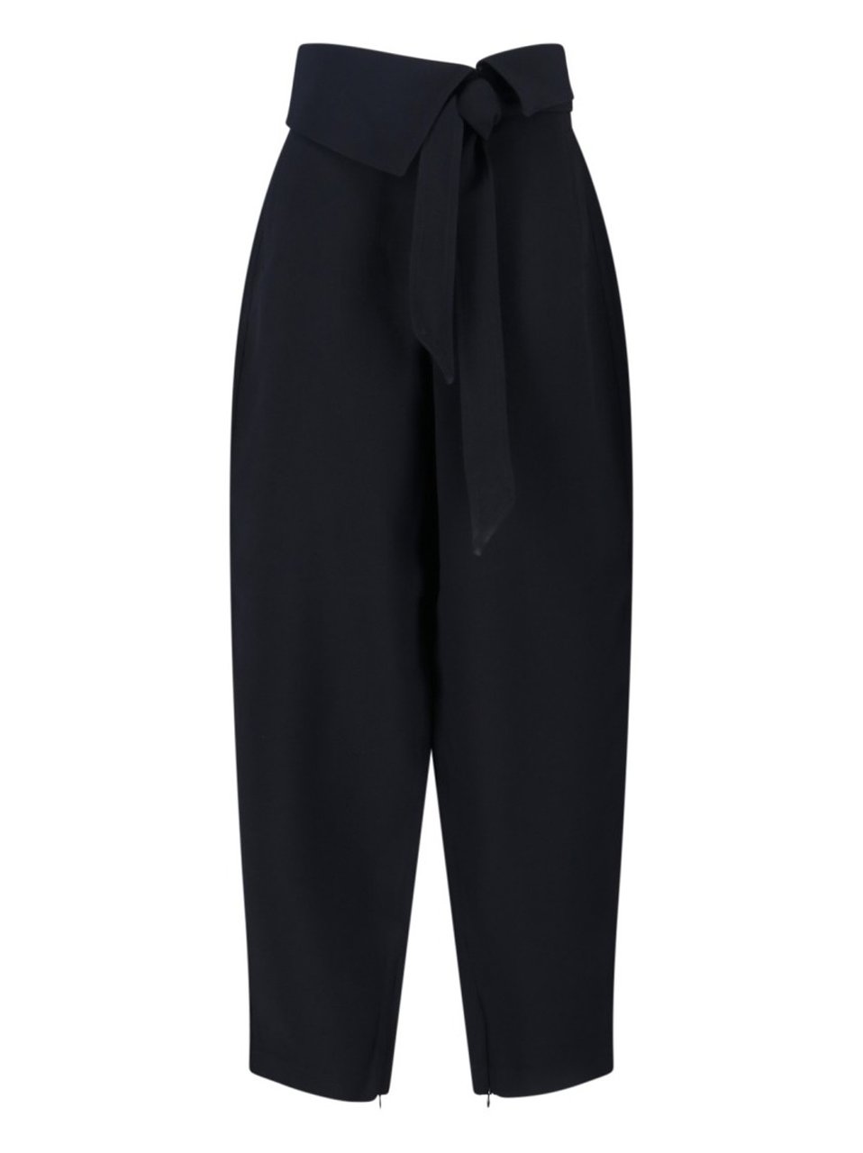 The Attico Cropped Black Trousers With High Waist Zwart