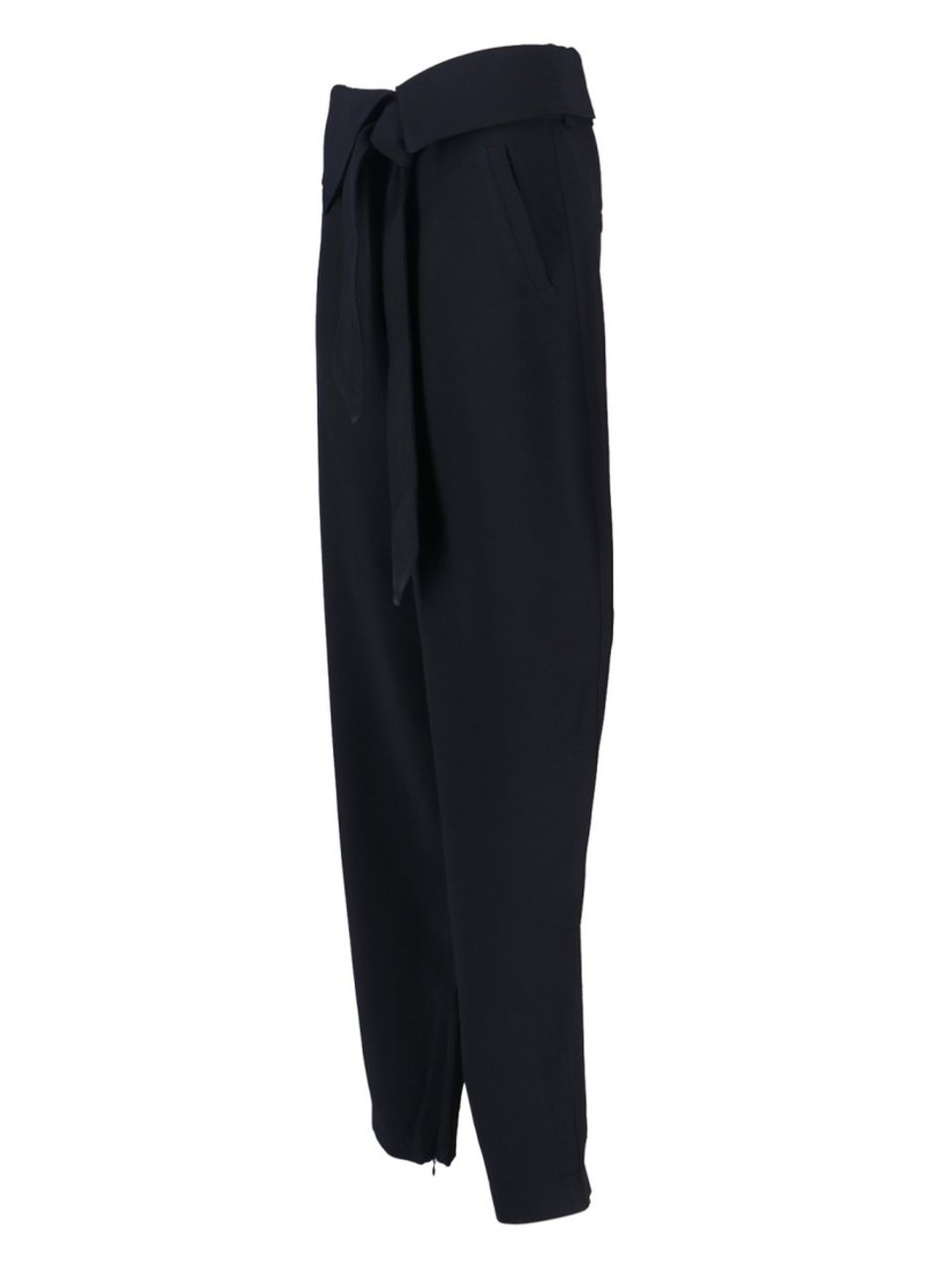 The Attico Cropped Black Trousers With High Waist Zwart