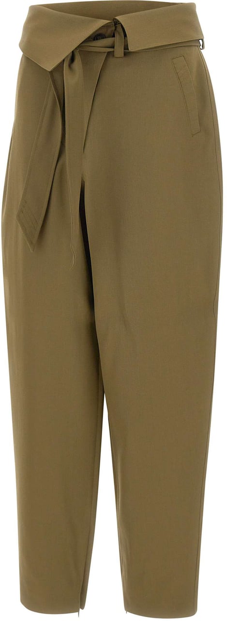 The Attico Trousers Green Groen
