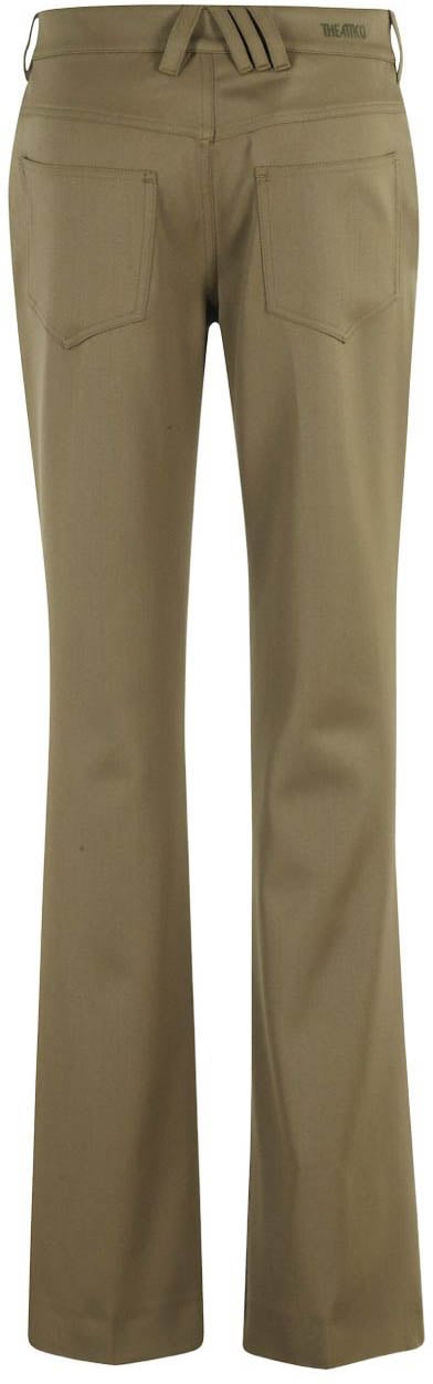 The Attico Trousers Green Groen