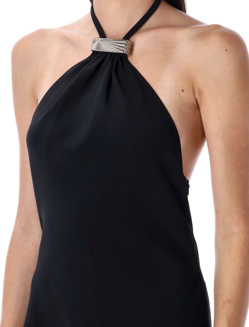 The Attico Long Dress Nero Zwart