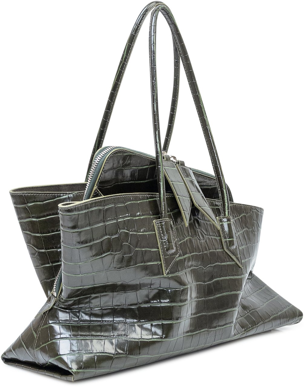 The Attico Borsa a Spalla La Passeggiata Medium Donkergrijs