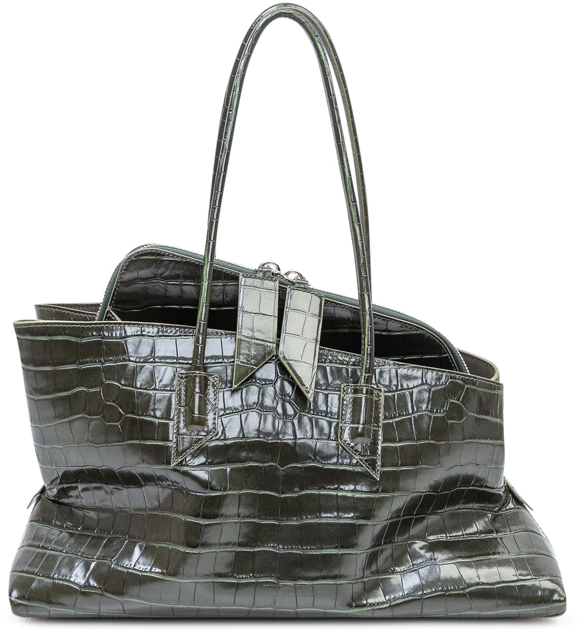 The Attico Borsa a Spalla La Passeggiata Medium Donkergrijs