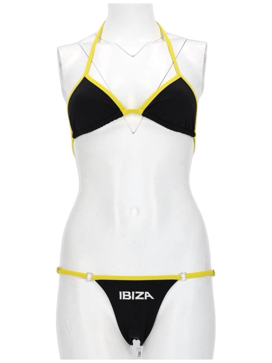 The Attico Triangle Yellow Straps Bikini Set Wit