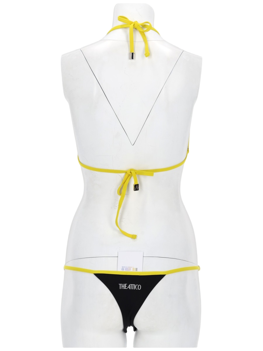 The Attico Triangle Yellow Straps Bikini Set Wit