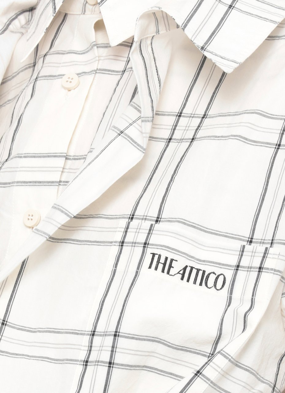 The Attico Structured Shirt-Style Dress with Asymmetrical Hem Wit