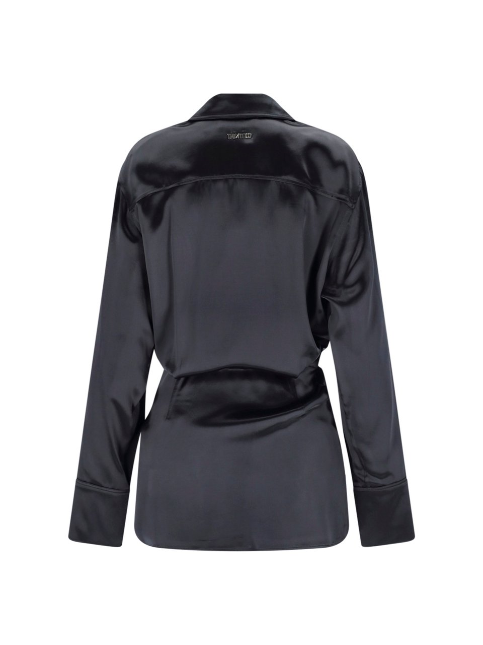 The Attico Mini Chemisier Dress – Black Neutraal