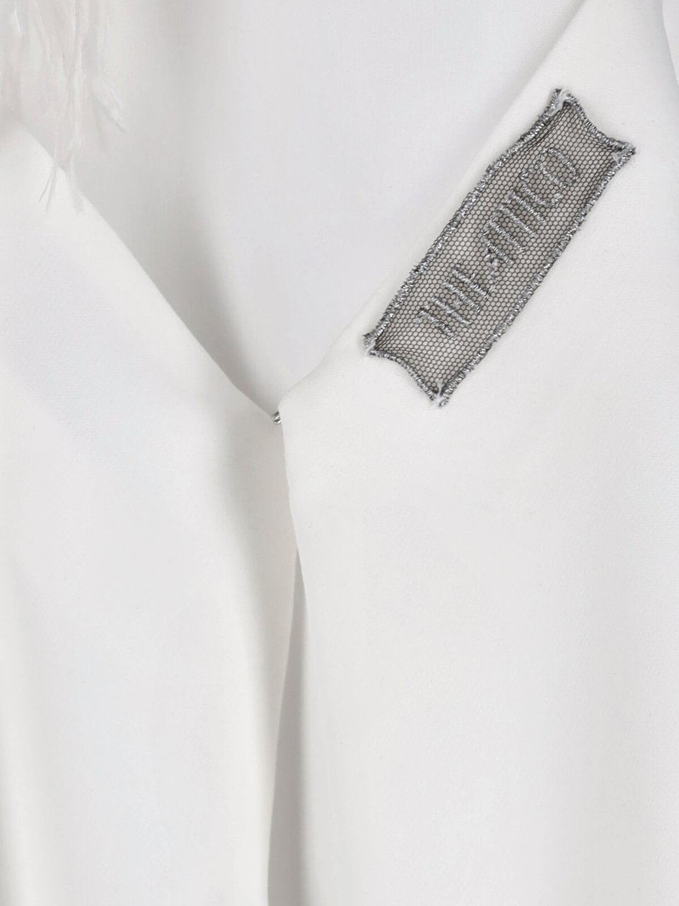 The Attico Mini Feather Dress – White Neutraal