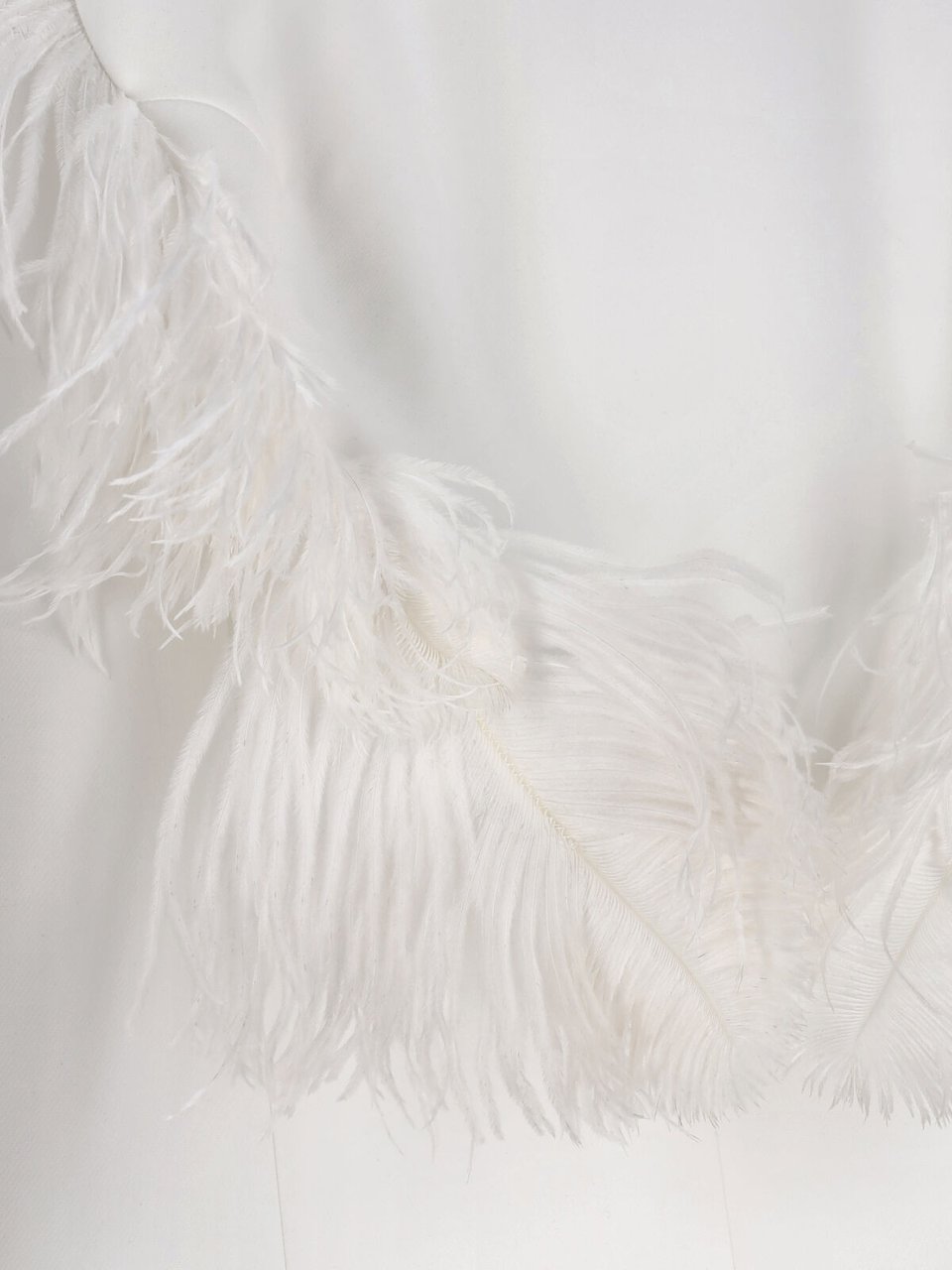 The Attico Mini Feather Dress – White Neutraal