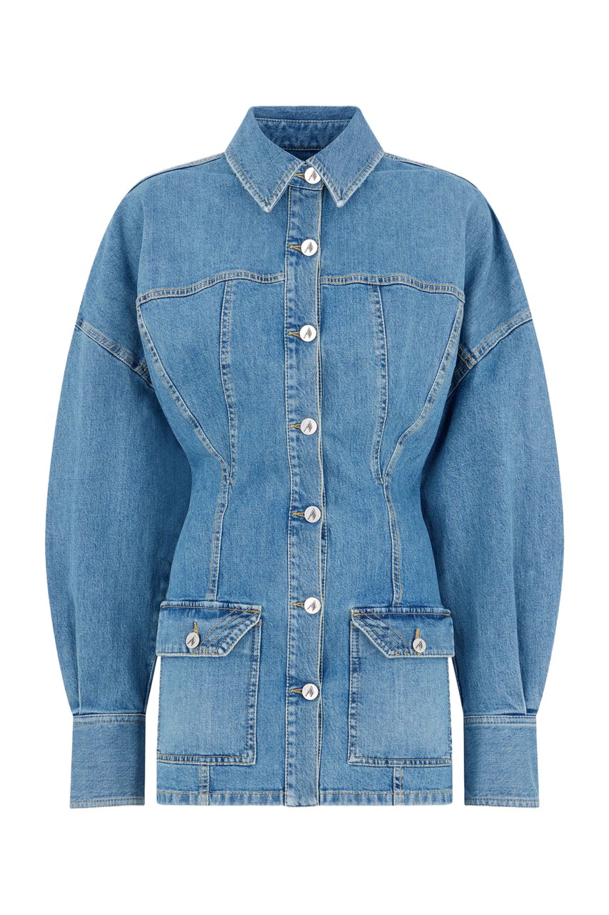 The Attico Dresses Clear Blue Blauw