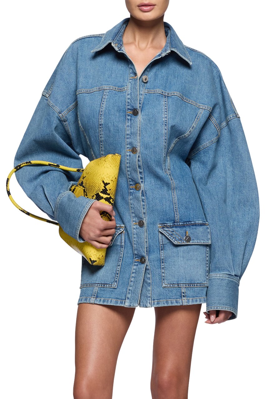 The Attico Dresses Clear Blue Blauw