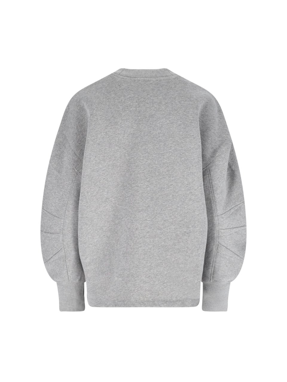 The Attico Oversized Knit Sweater with Curved Hem Wit