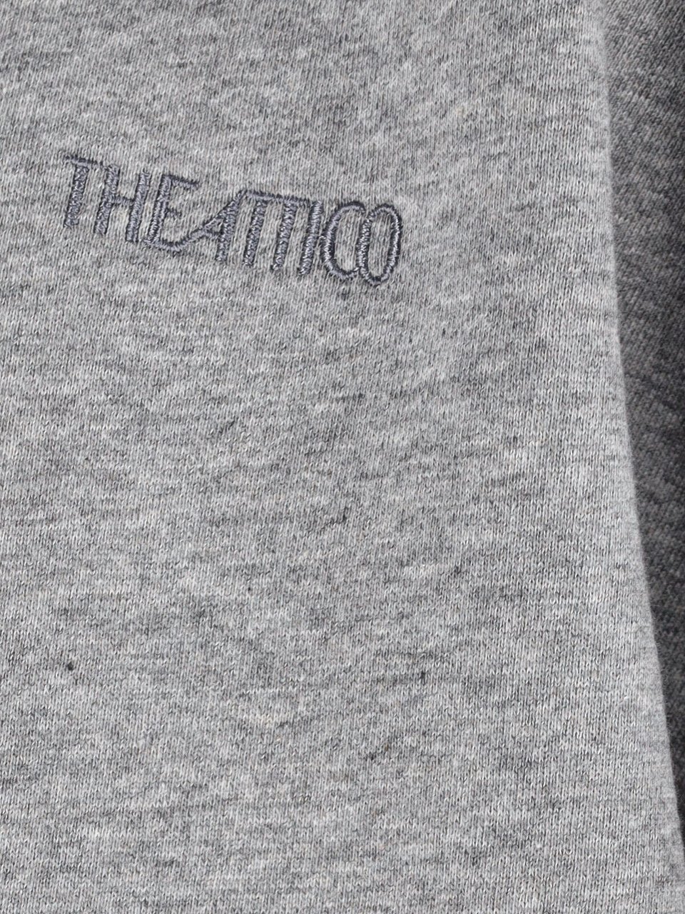 The Attico Oversized Knit Sweater with Curved Hem Wit