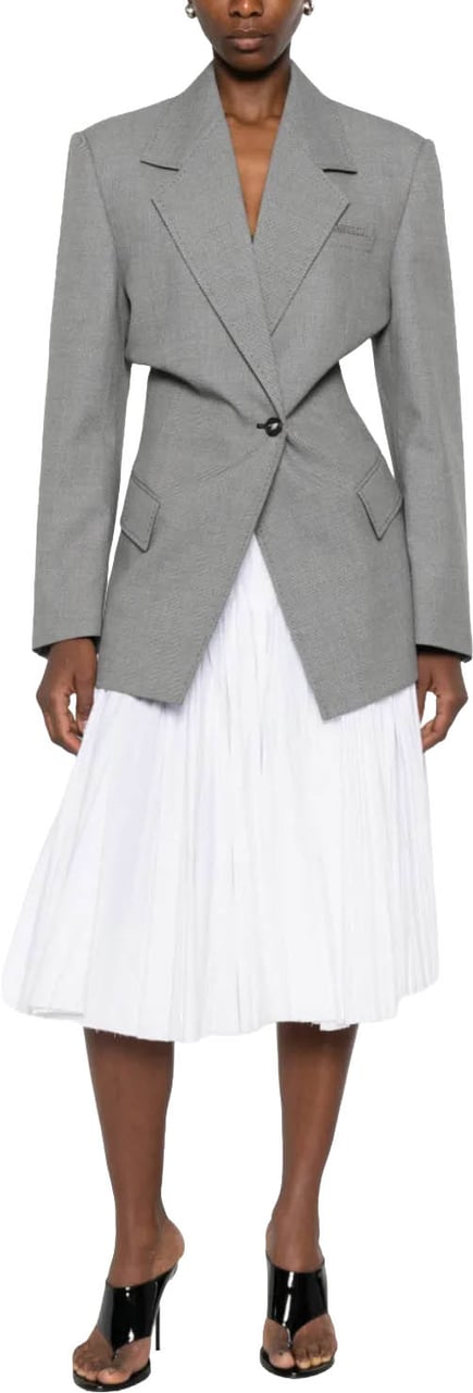 The Attico Blazer White/black Wit