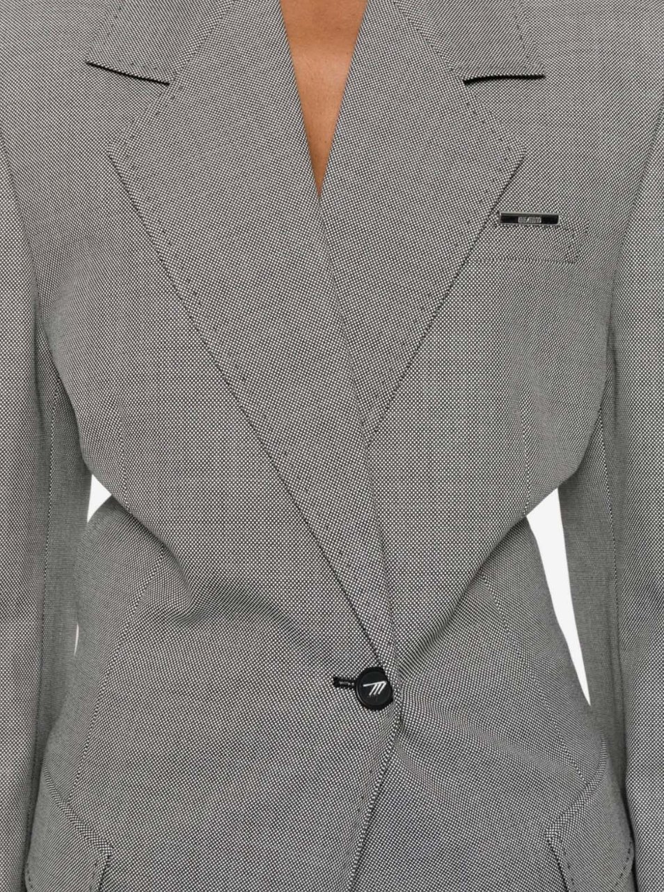 The Attico Blazer White/black Wit