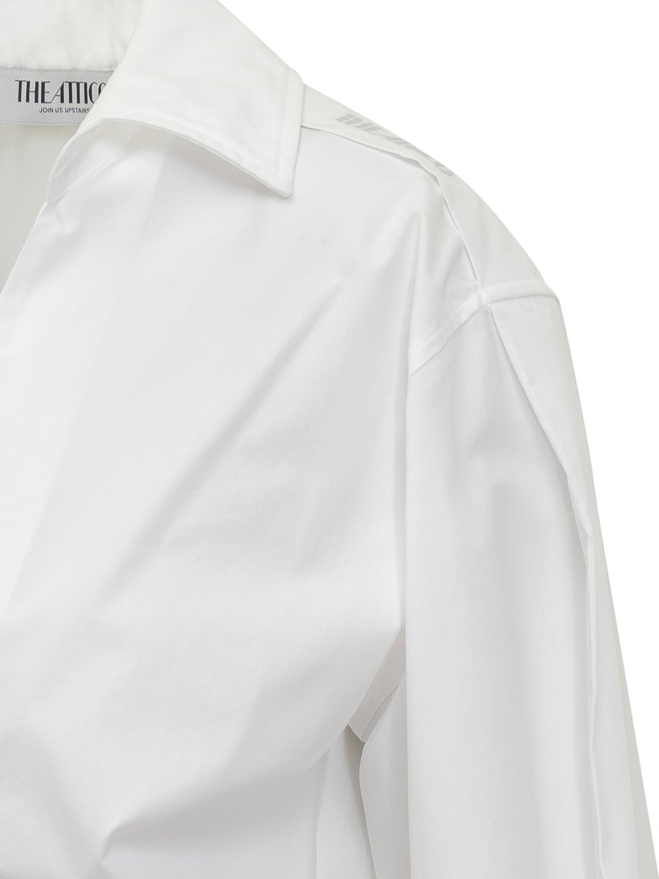 The Attico Camicia Aderente con Chiusura Asimmetrica Wit