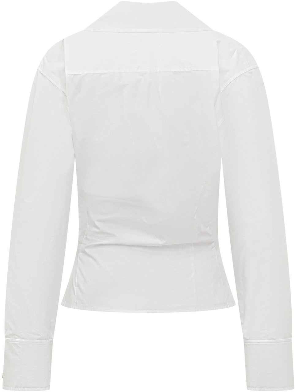 The Attico Camicia Aderente con Chiusura Asimmetrica Wit