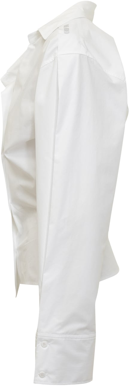 The Attico Camicia Aderente con Chiusura Asimmetrica Wit