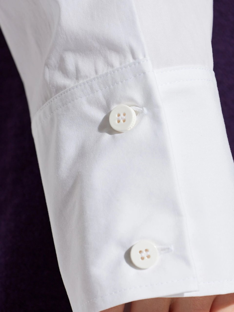 The Attico White Structured Fit Plain Shirt Wit