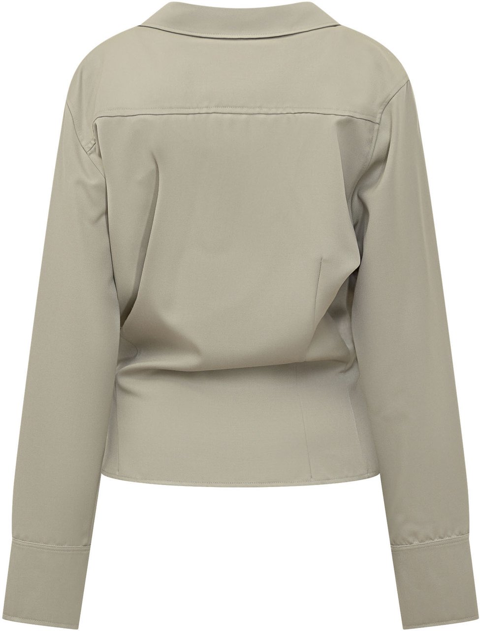 The Attico Camicia con Collo Aperto e Linea Svasata Taupe