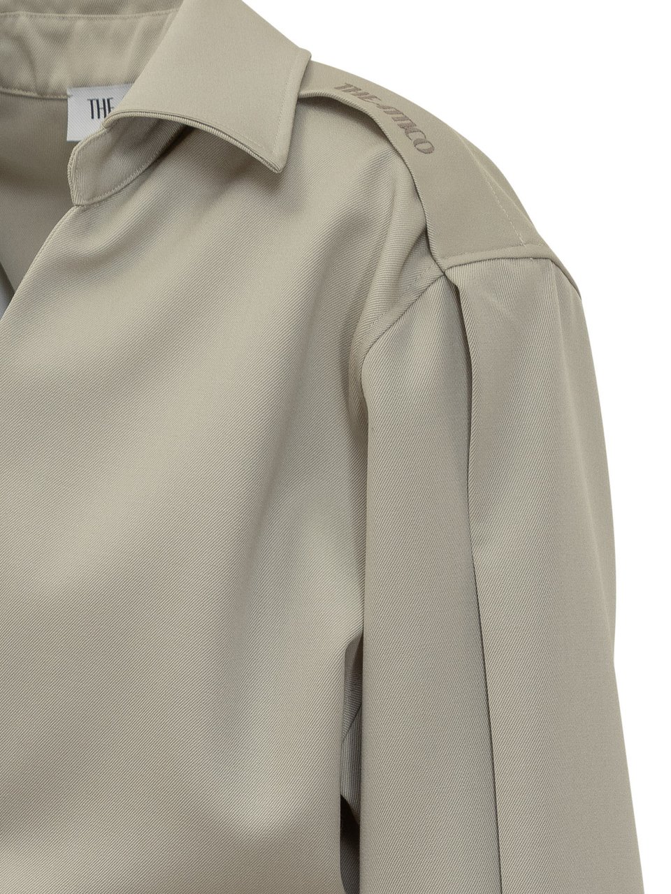The Attico Camicia con Collo Aperto e Linea Svasata Taupe
