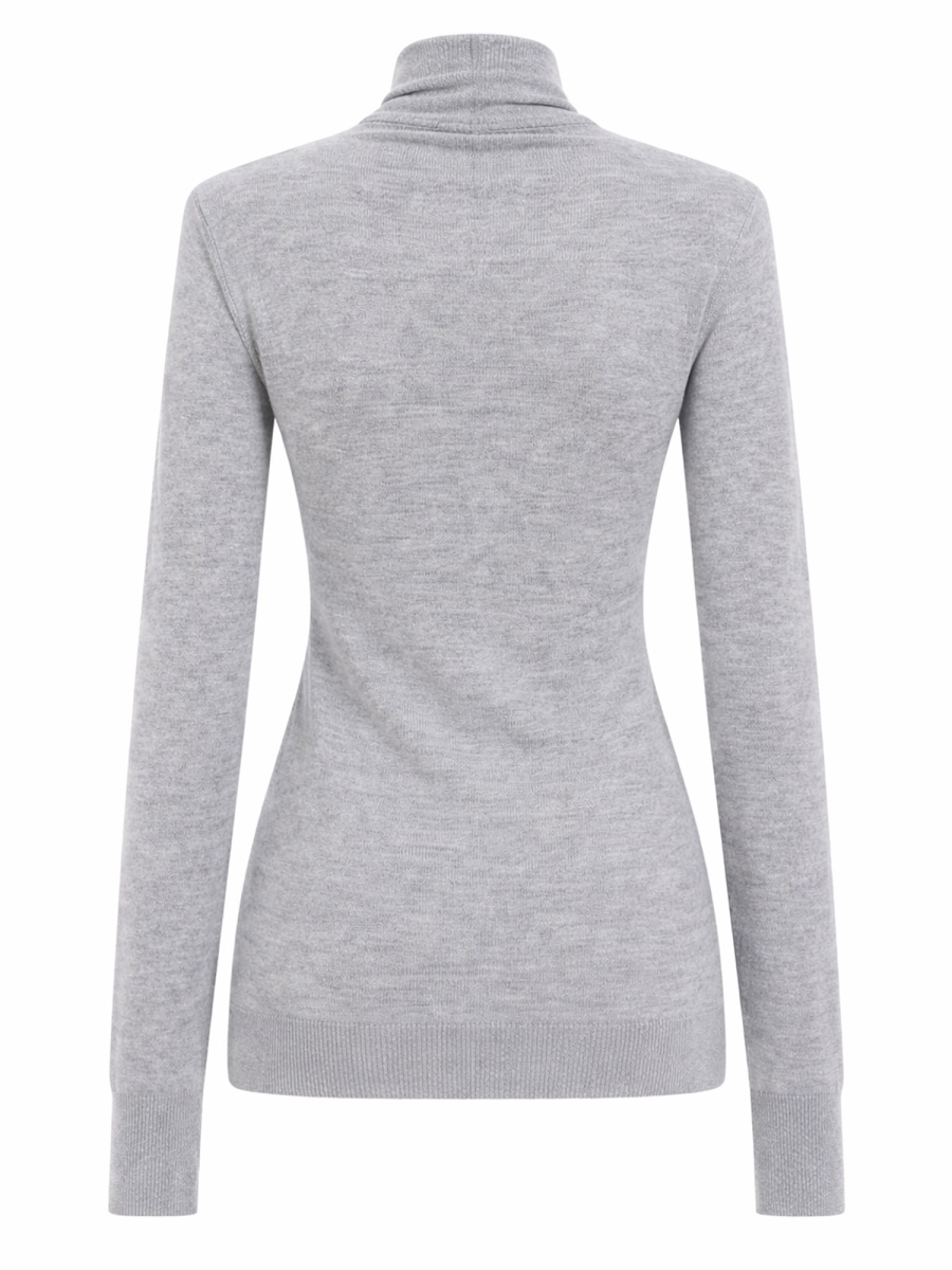 The Attico Slim-Fit Fine Knit Virgin Wool Sweater Wit