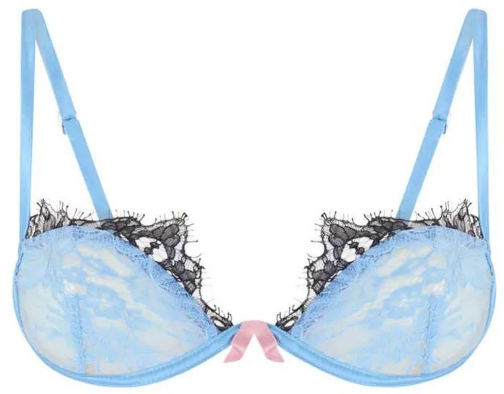 The Attico Bra Dusty Blue Blauw
