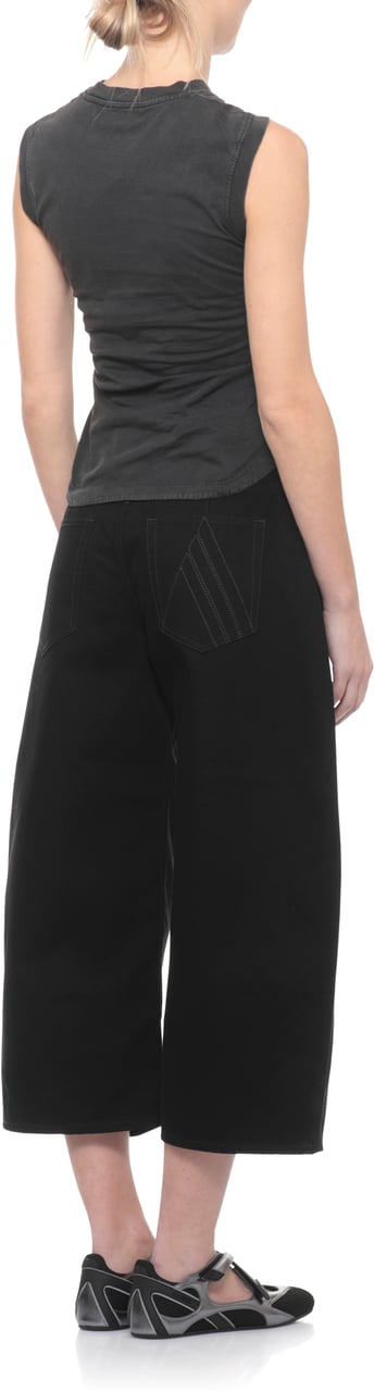 The Attico Top Black Donkergrijs