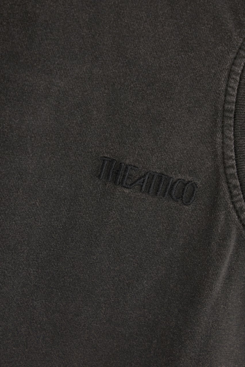 The Attico The Attico Charcoal cotton top Zwart