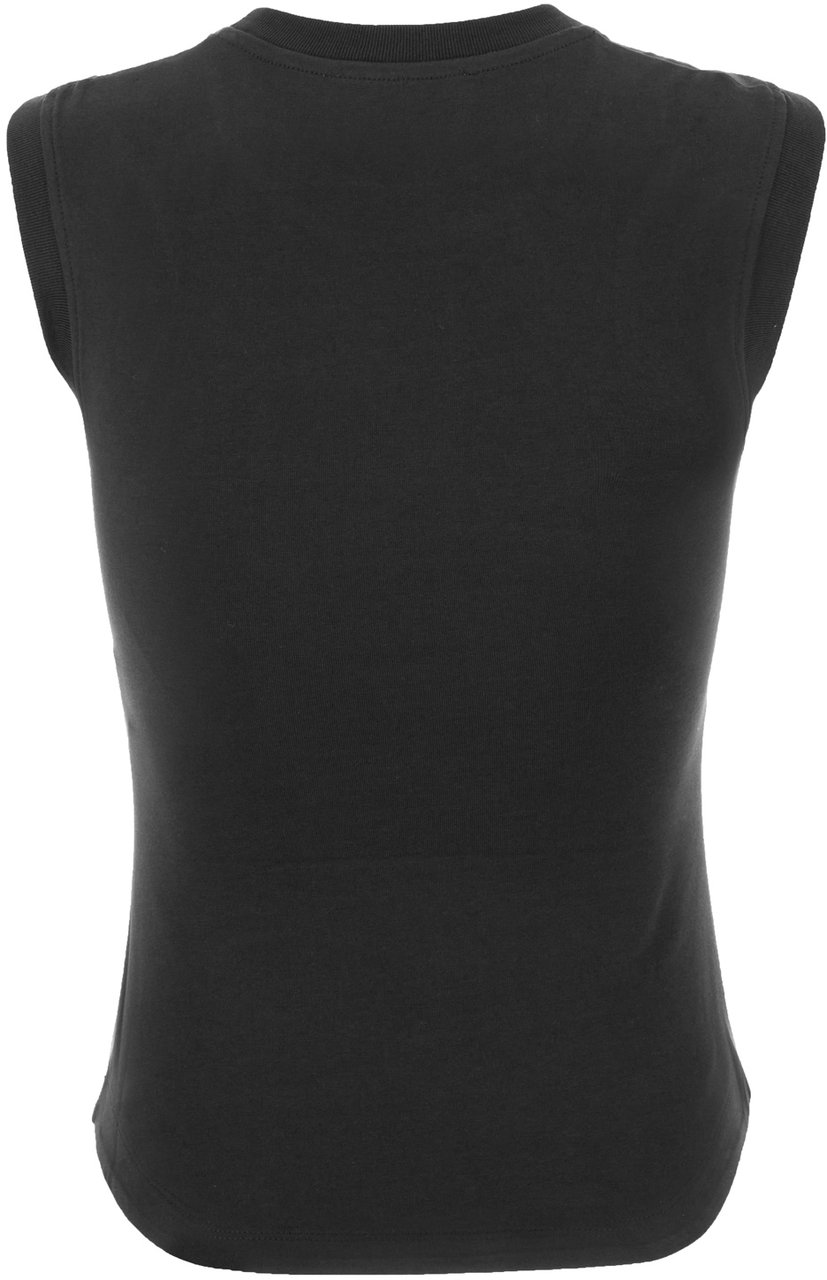 The Attico The Attico Charcoal cotton top Zwart