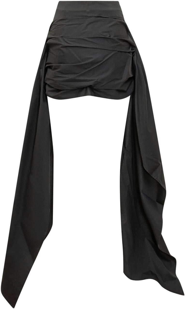 The Attico Minigonna con Pannelli Drappeggiati Zwart