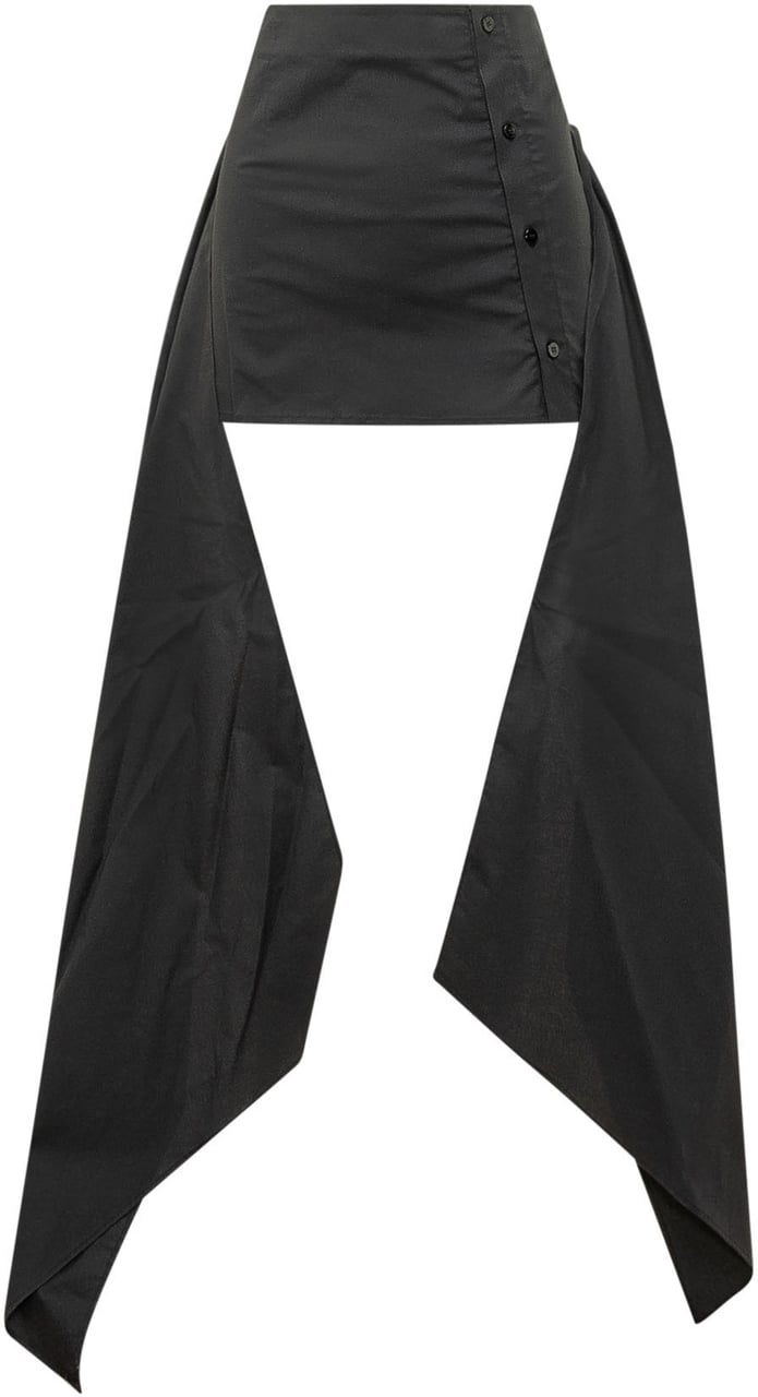 The Attico Minigonna con Pannelli Drappeggiati Zwart