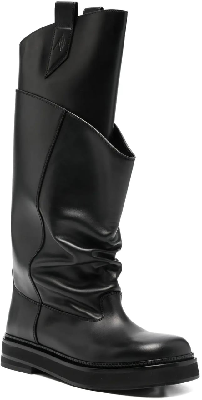 The Attico Passeggiata Combat Boot Black Zwart