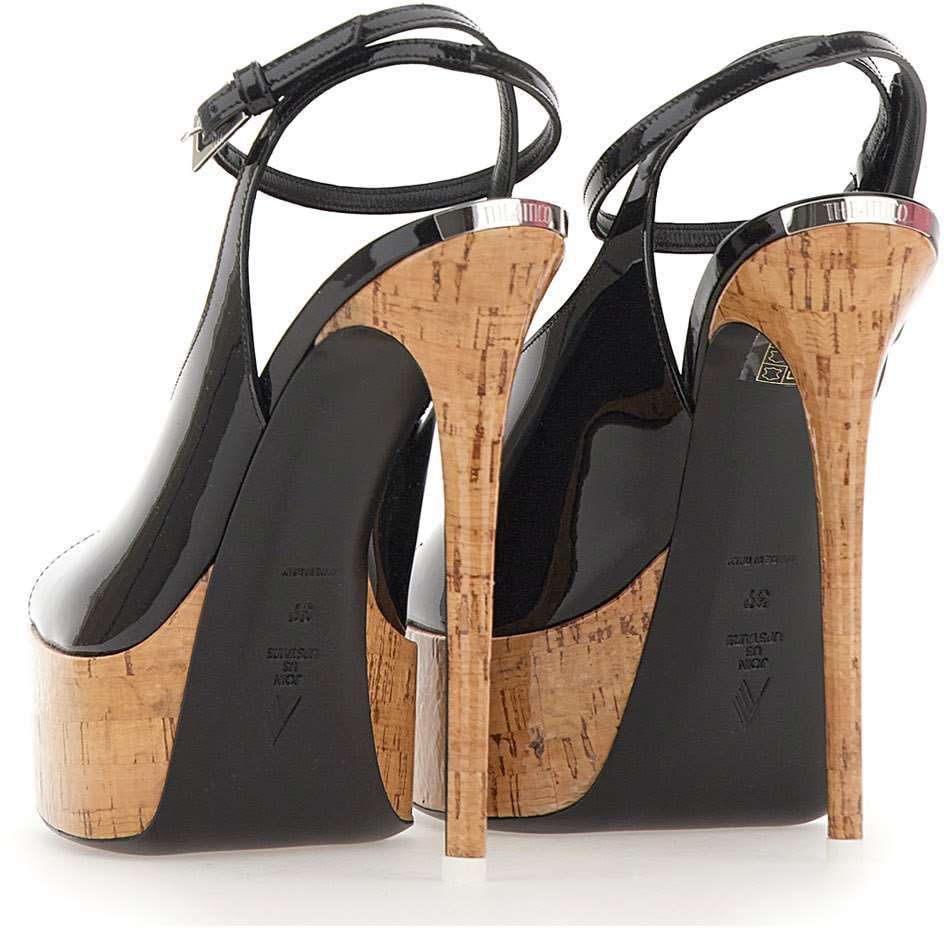 The Attico With Heel Black Zwart