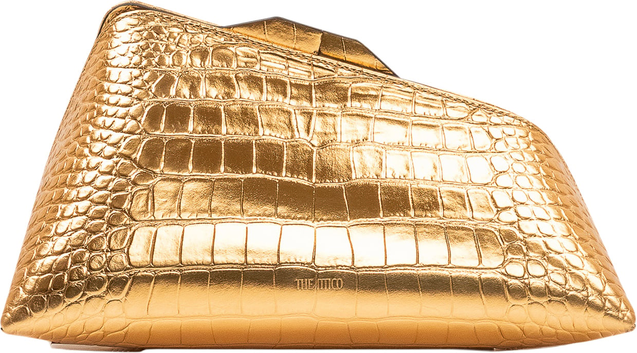 The Attico Clutch 8.30PM con Motivo Coccodrillo Goud