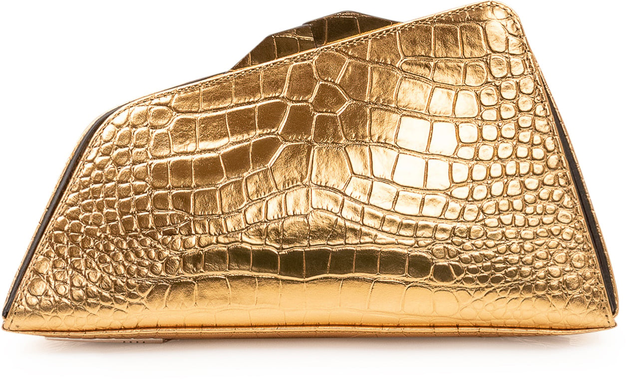 The Attico Clutch 8.30PM con Motivo Coccodrillo Goud