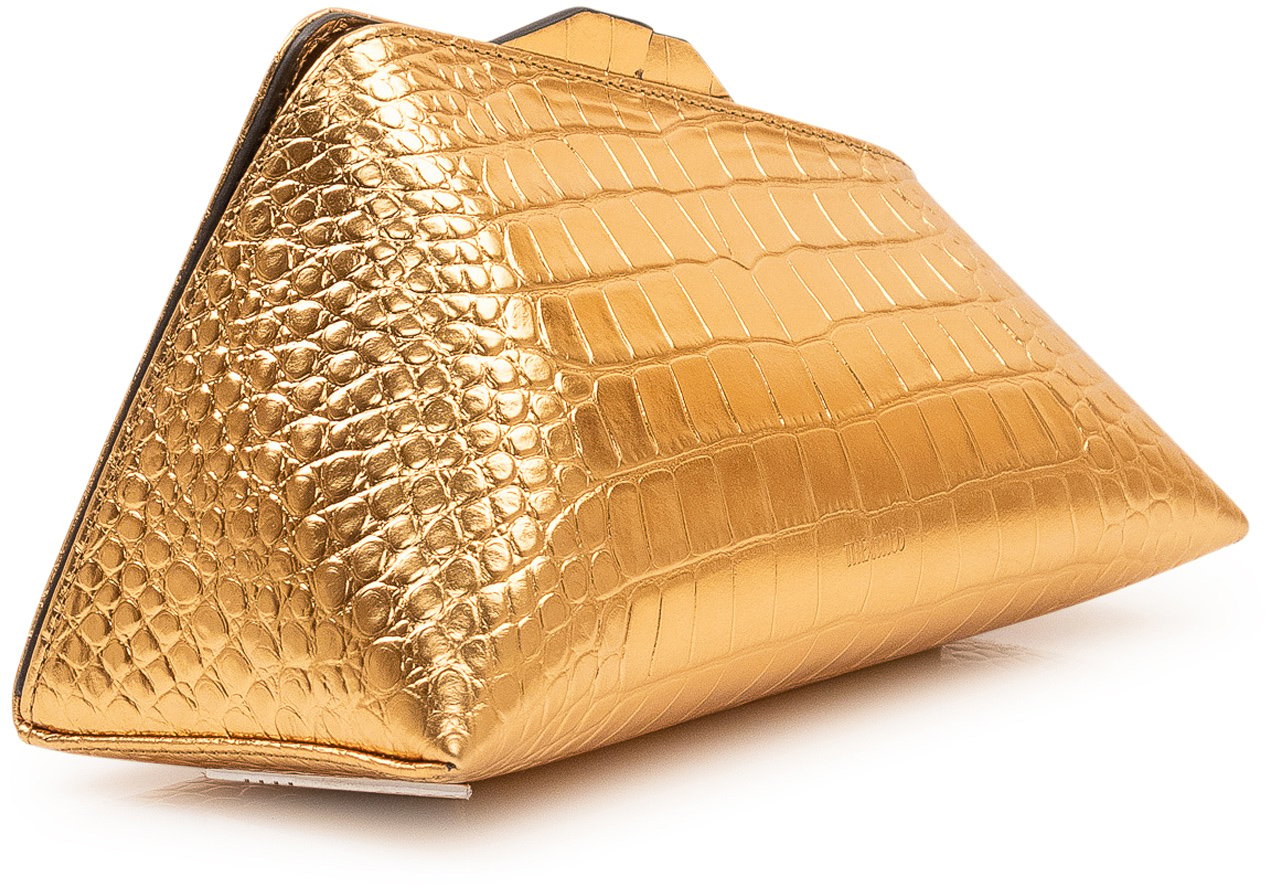 The Attico Clutch 8.30PM con Motivo Coccodrillo Goud