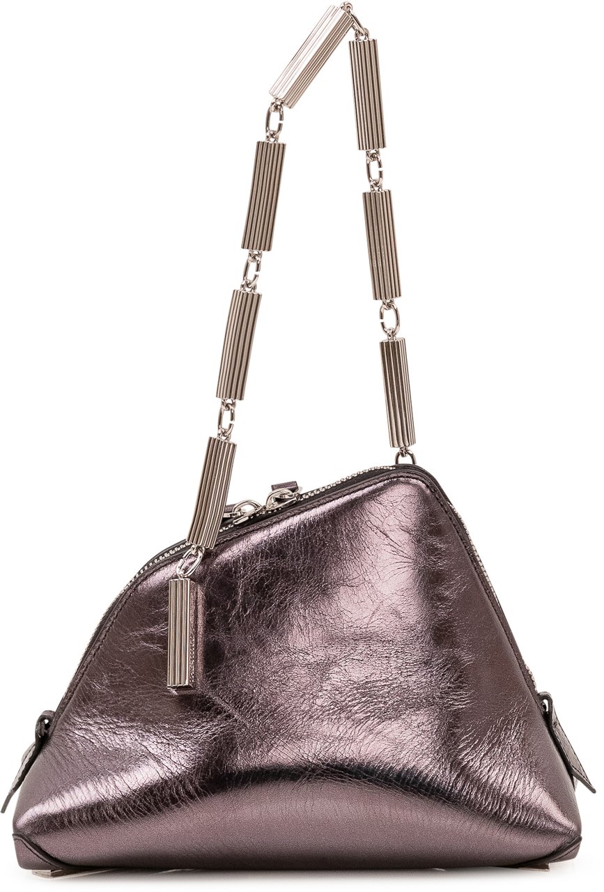 The Attico Clutch La Scala con Tracolla Gioiello Taupe