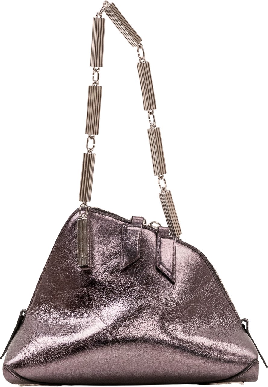 The Attico Clutch La Scala con Tracolla Gioiello Taupe