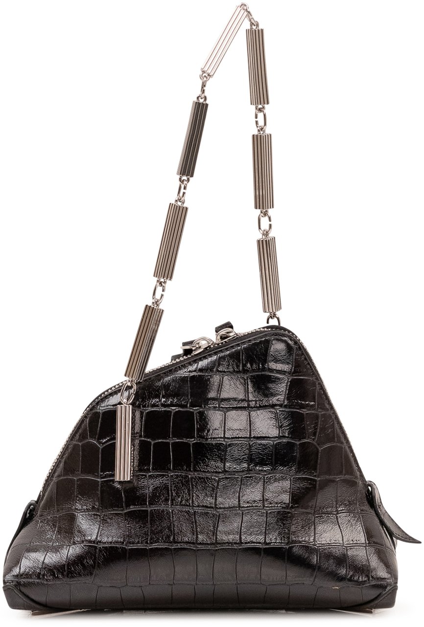 The Attico Clutch La Scala con Tracolla Gioiello Zwart