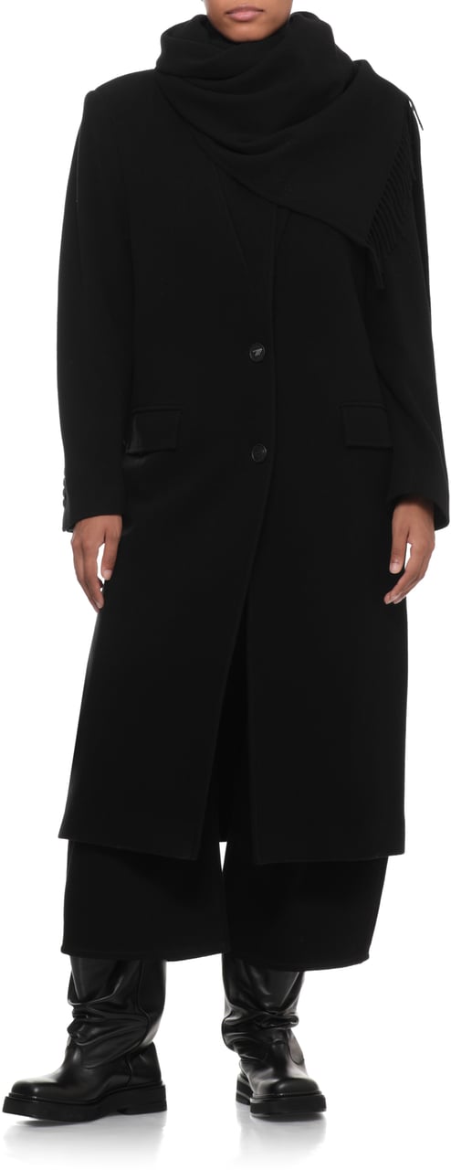 The Attico Coats Black Zwart
