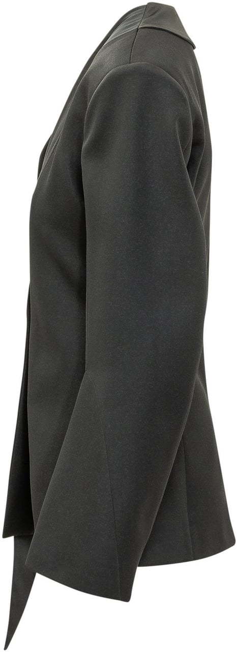 The Attico Blazer con Rever a Scialle Zwart