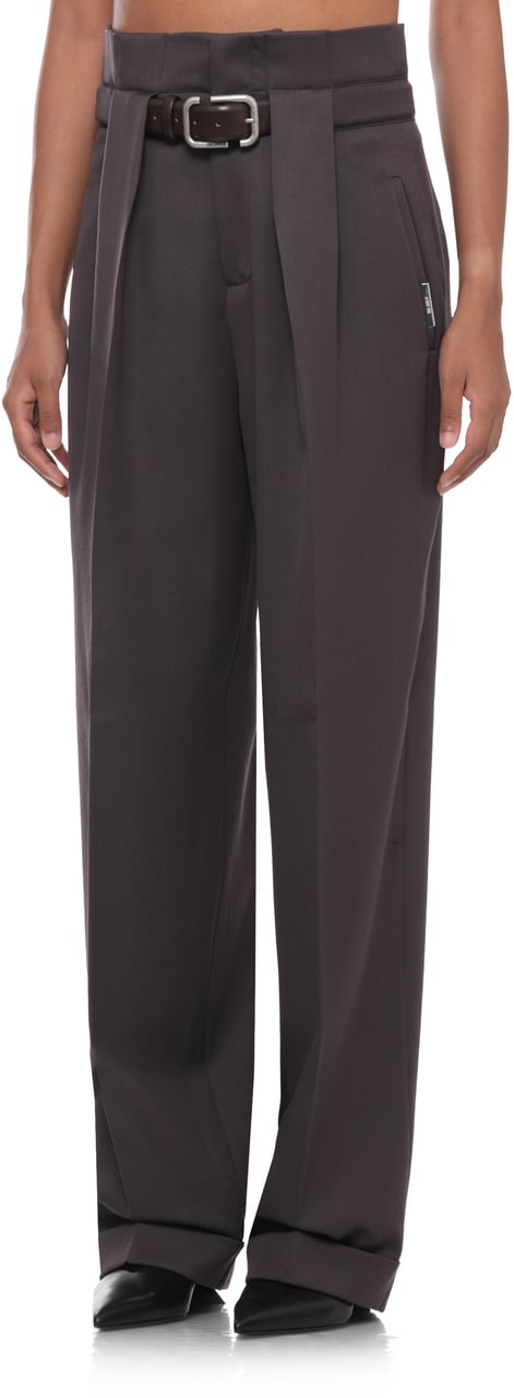 The Attico Trousers Purple Paars
