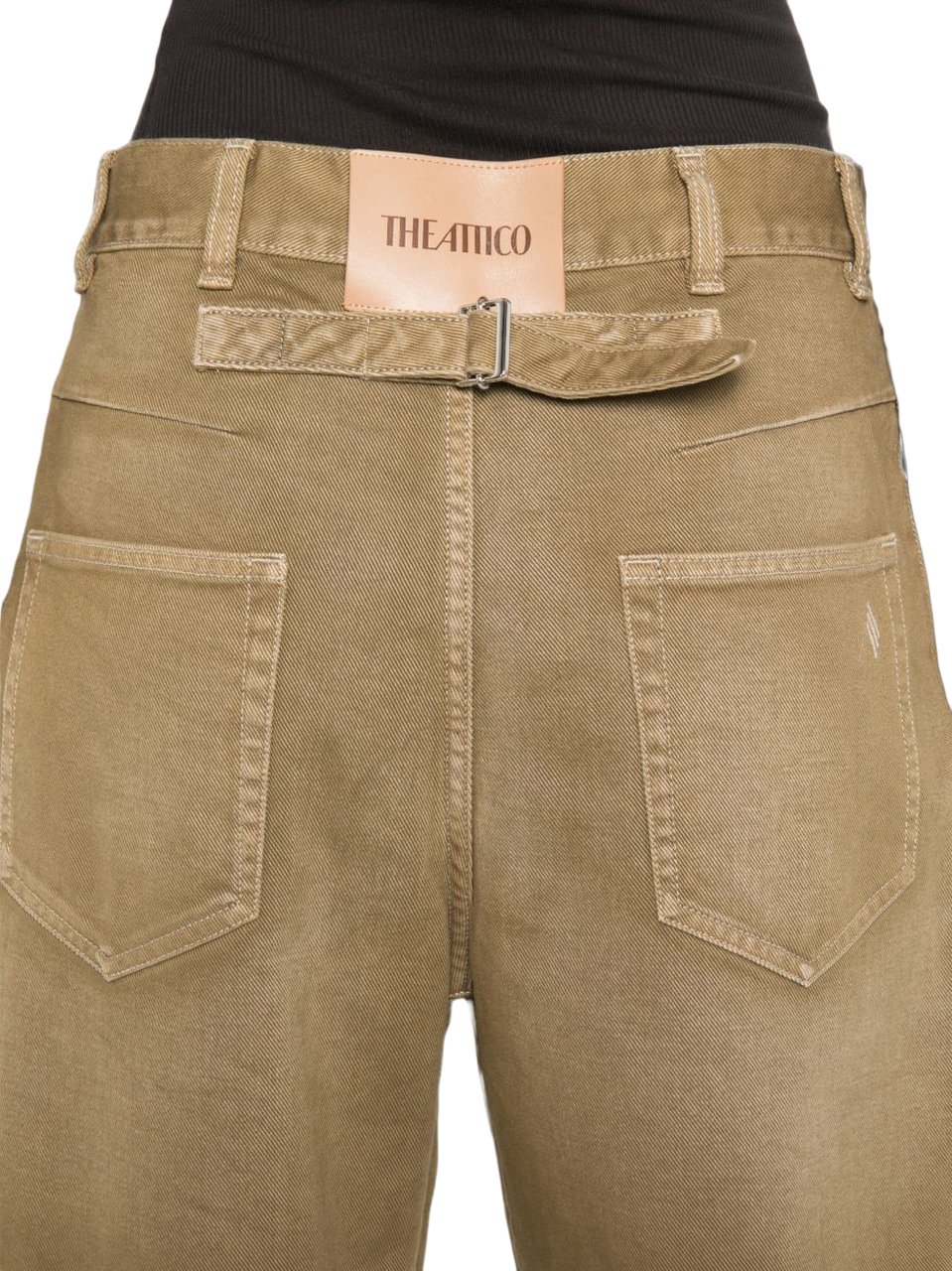 The Attico Jeans Green Beige