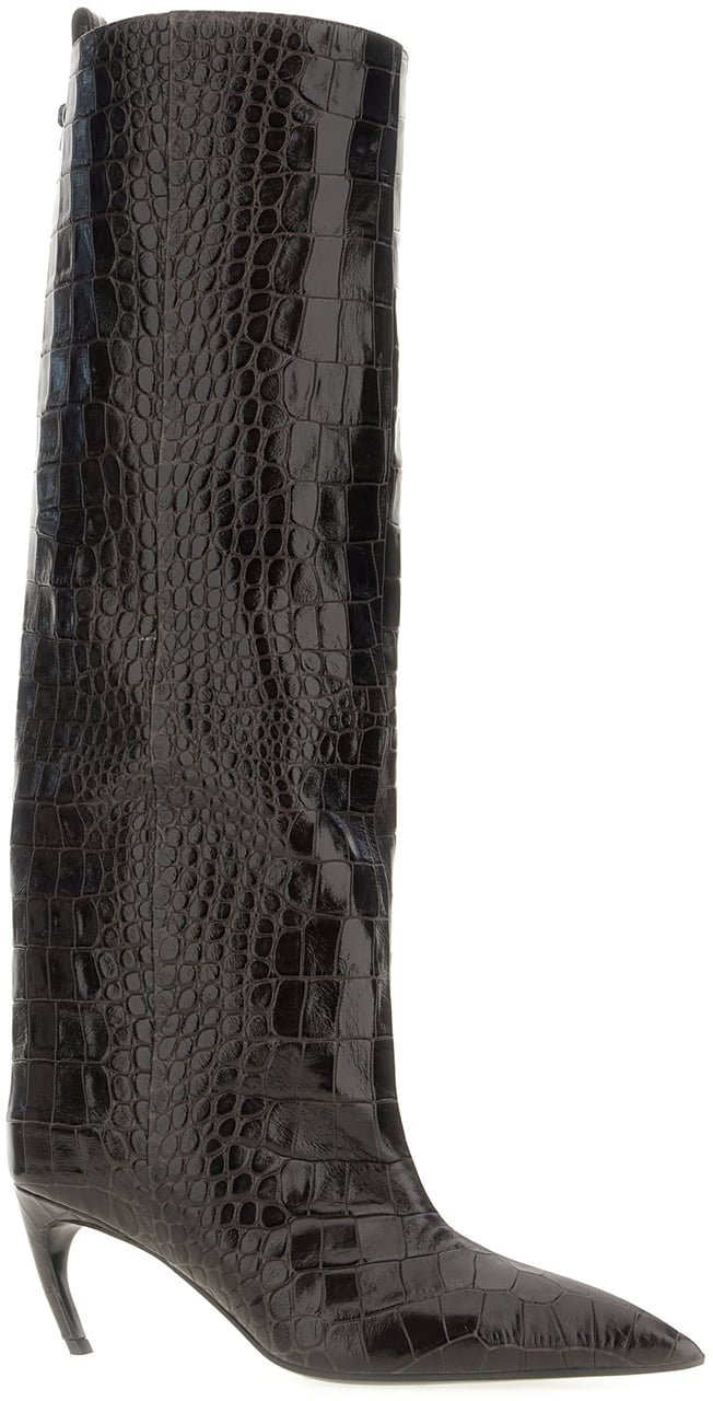 The Attico Dark brown leather boots Bruin