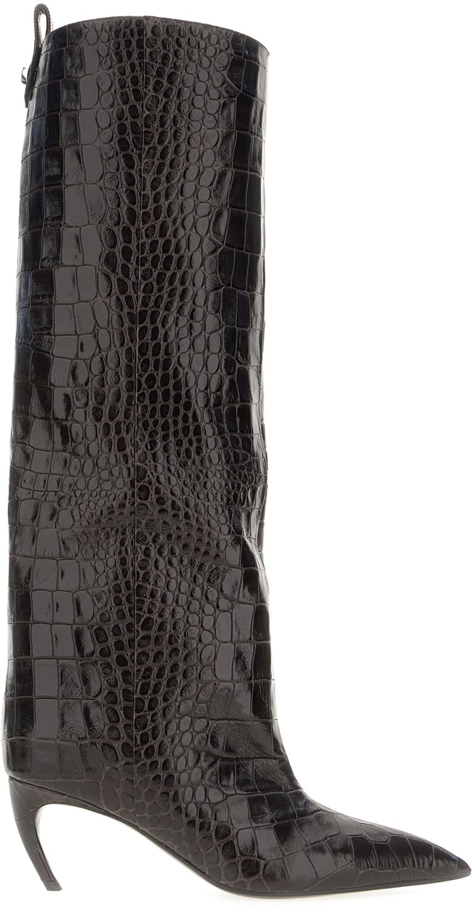 The Attico Dark brown leather boots Bruin