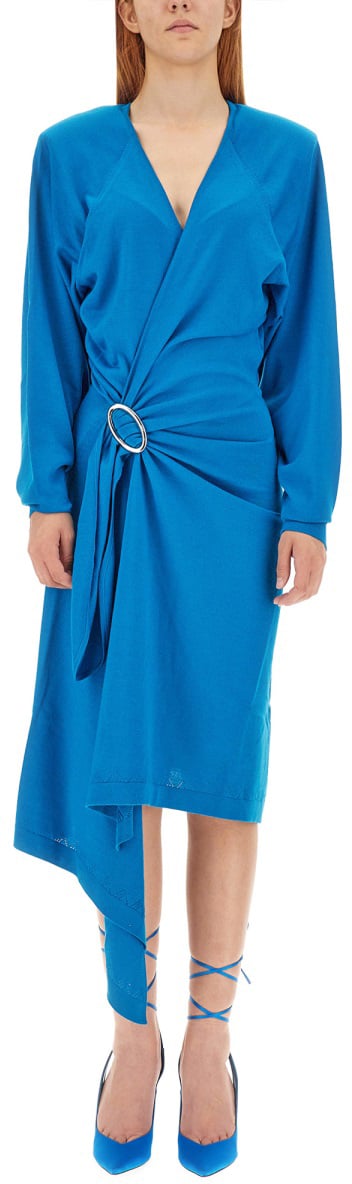The Attico ATWELL MIDI DRESS Blauw